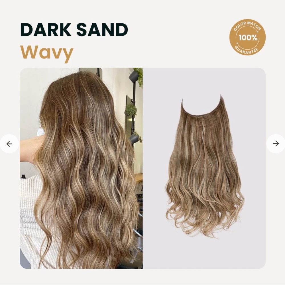 Dark Sand Wavy Hair Extension Set